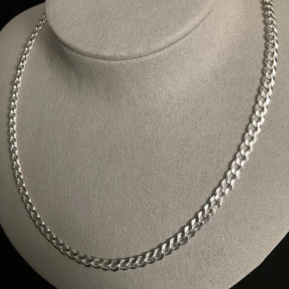 SOLID 22in Cuban Link Chain 4.8mm of Solid 925 Sterling Silver~NEW - Picture 3 of 8